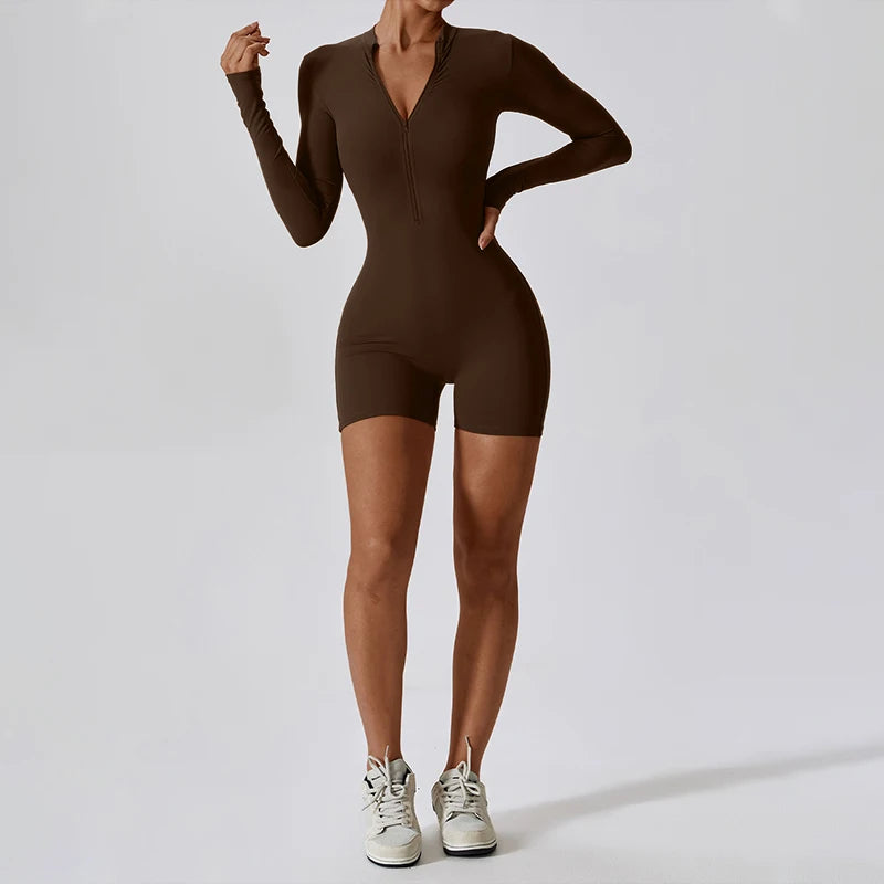 elevate London - Long Sleeve Silhouette Jumpsuit