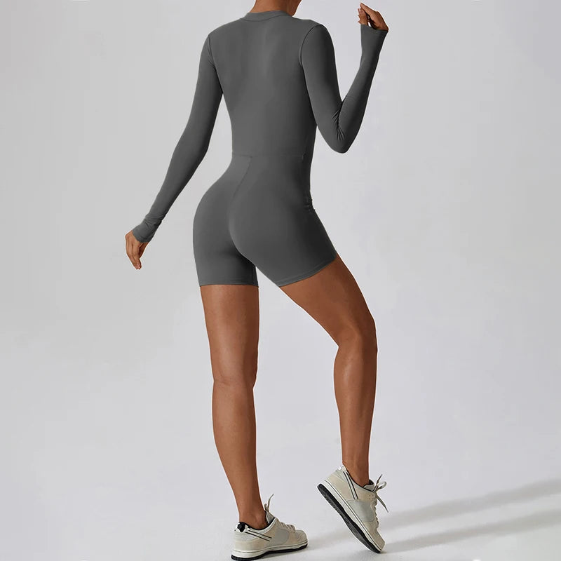 elevate London - Long Sleeve Silhouette Jumpsuit